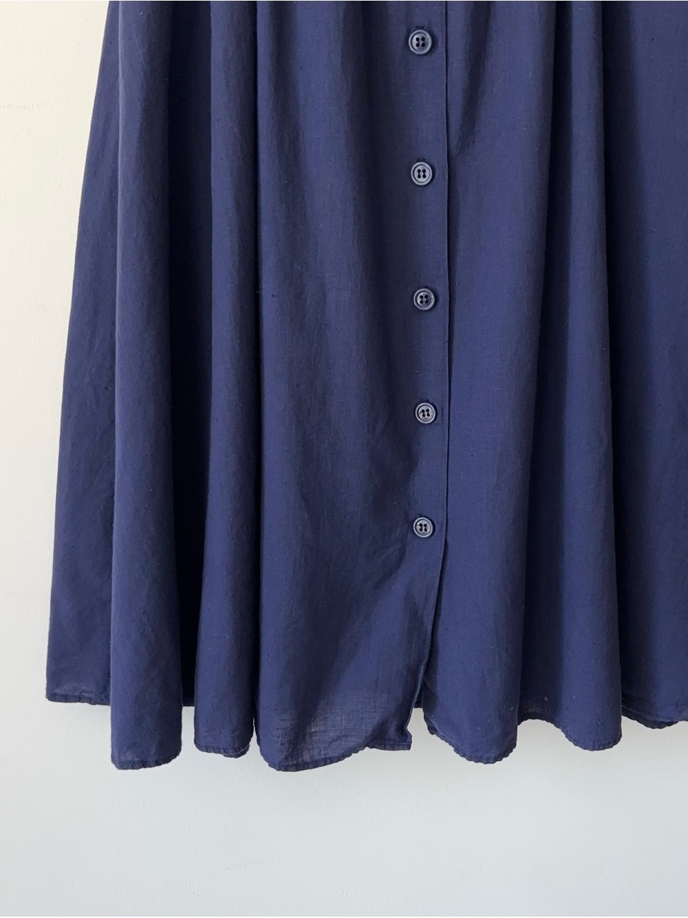 Ralph Lauren Deep Navy Button-Front Midi Skirt - Picture 4 of 16